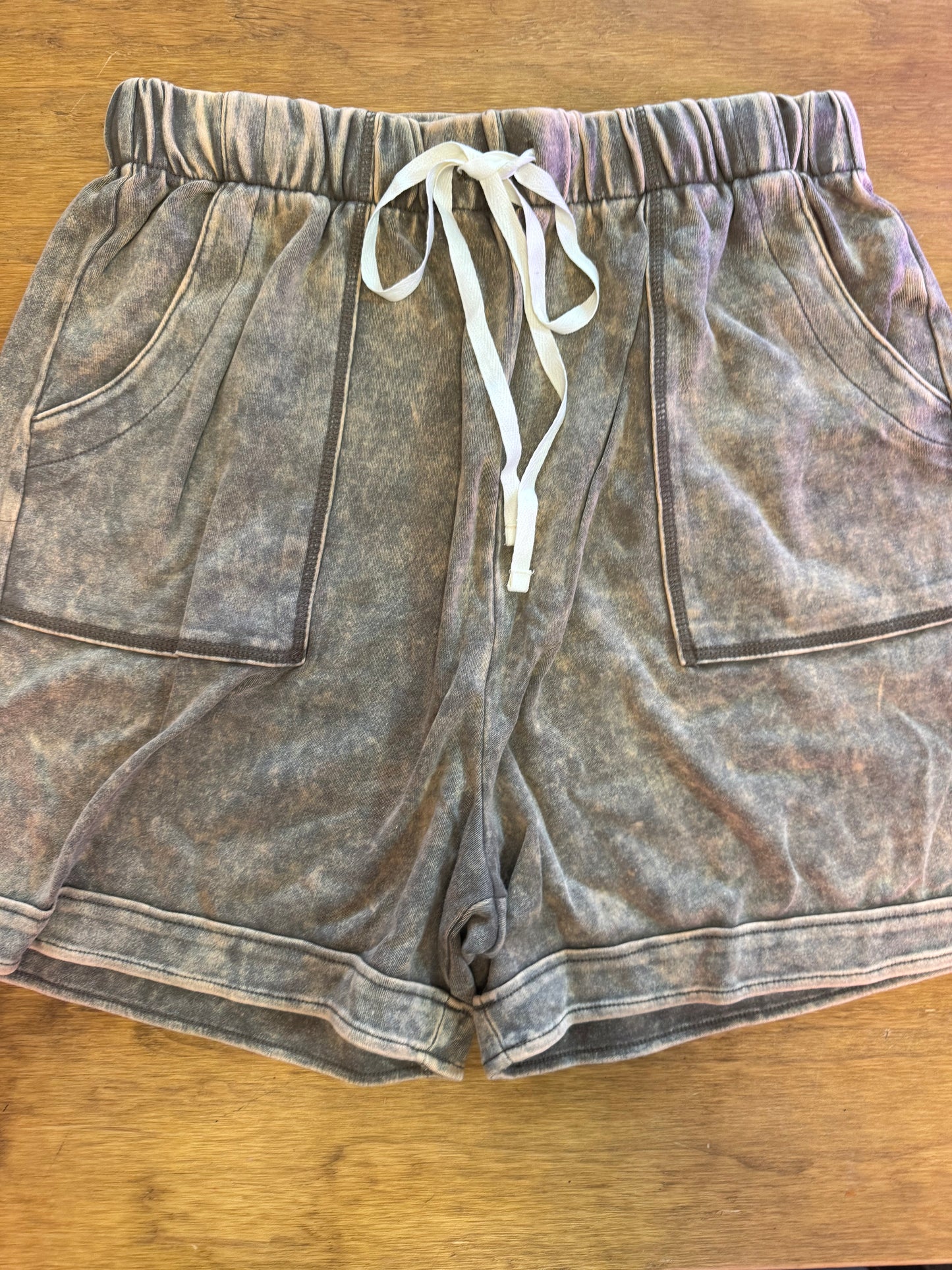 PLUS SOFT F/TERRY DRAWSTRING WAIST SHORTS