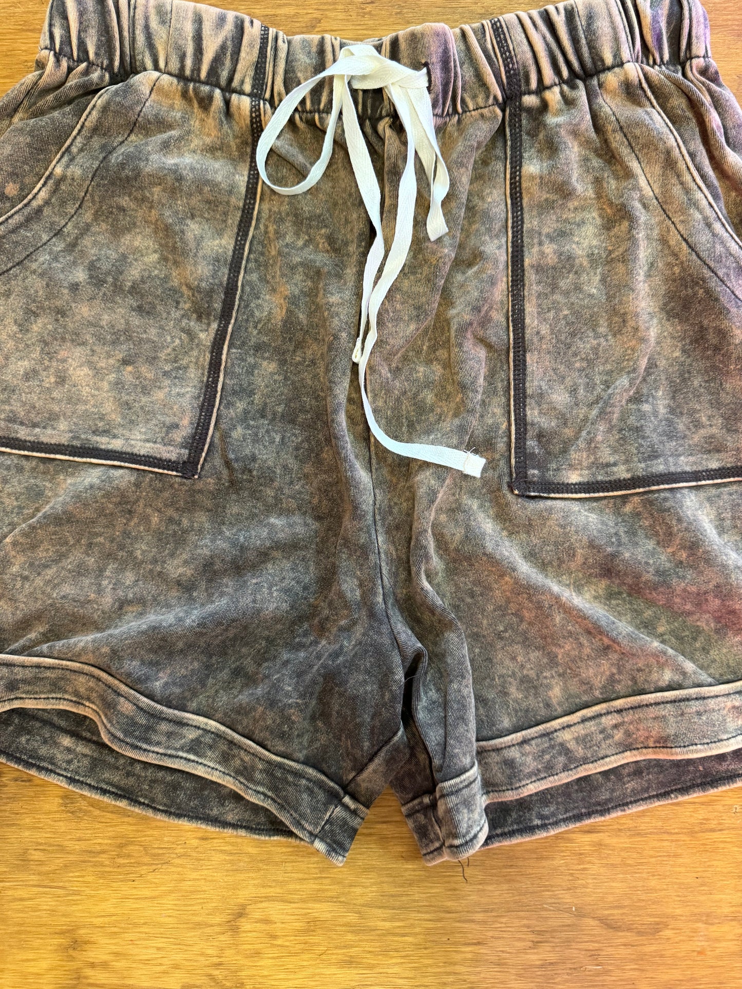 PLUS SOFT F/TERRY DRAWSTRING WAIST SHORTS