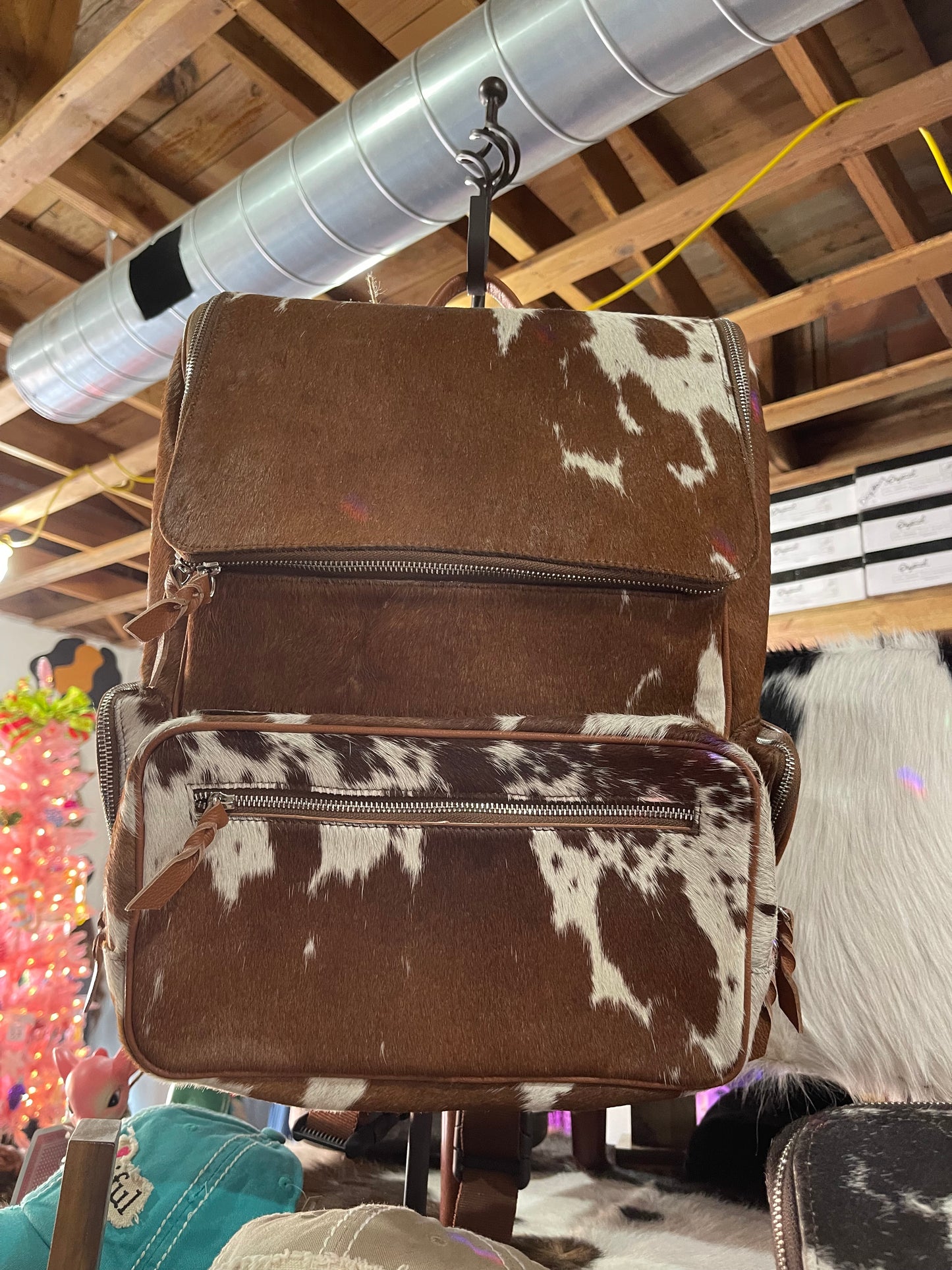 Leather Cowhide Backpack